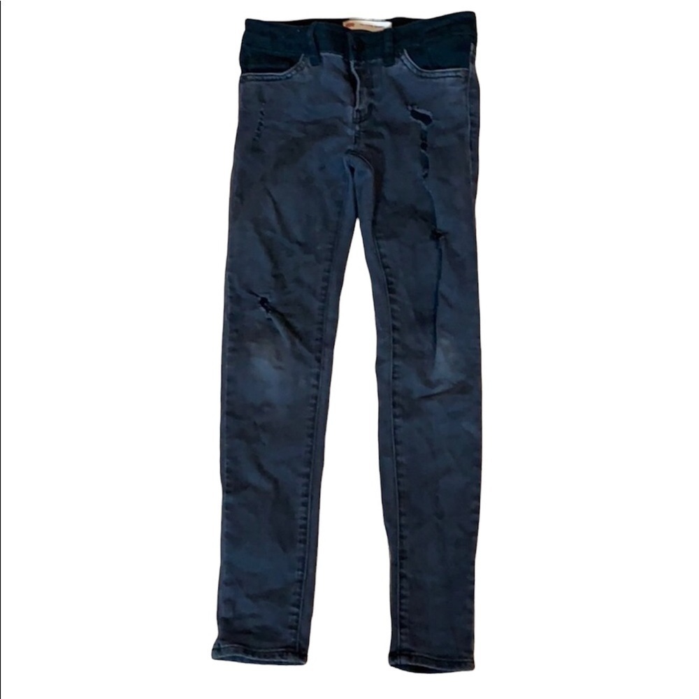 Levi’s black distressed 710 Super Skinny jeans Size 8